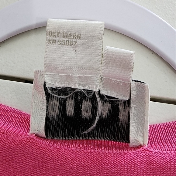 Oscar by Oscar De La Renta Silk Blend Beaded Button Front Cardigan Pink Small - Picture 12 of 12